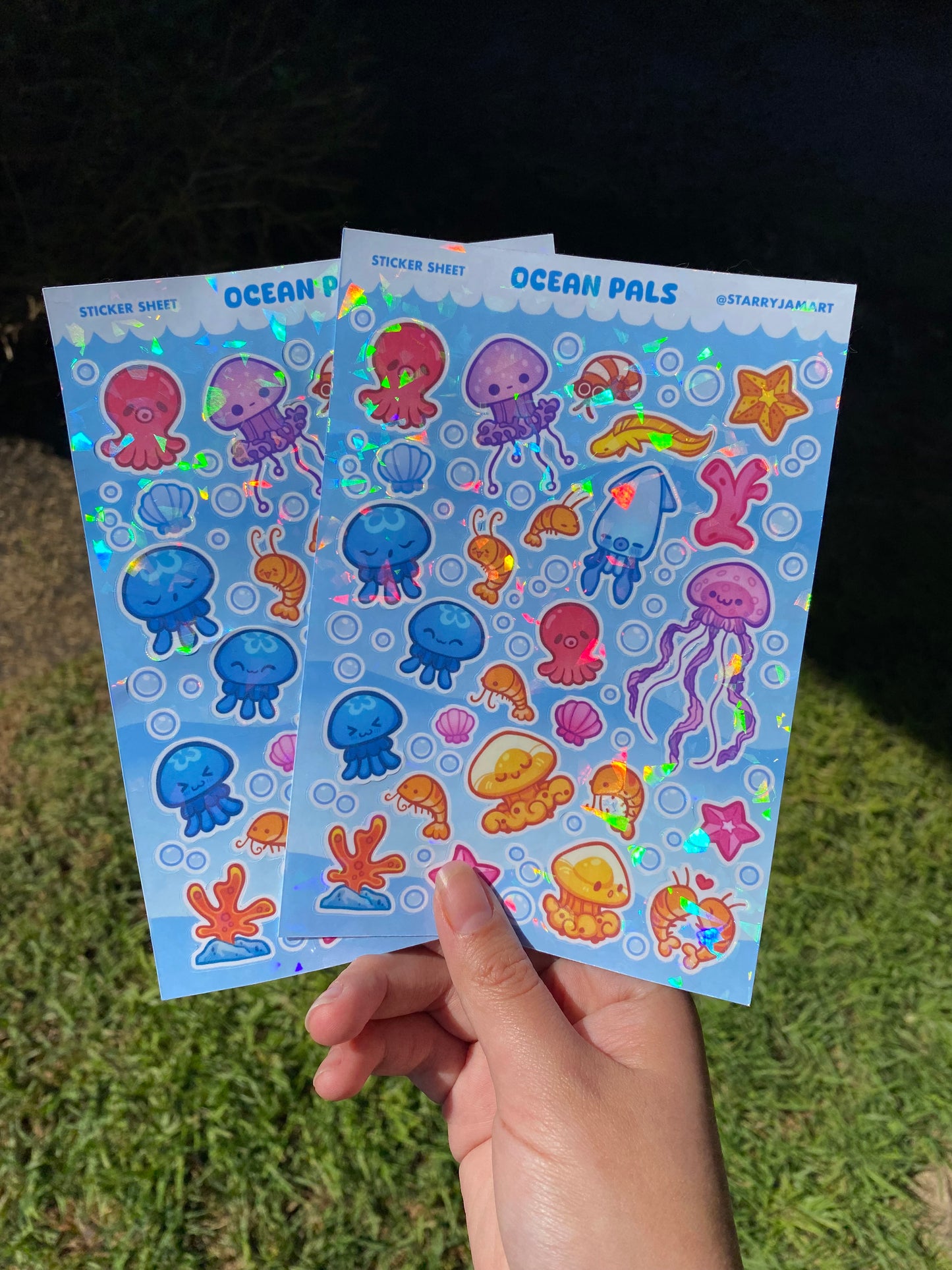 Ocean Pals Animal Sticker Sheet | 4x6 Sea Creatures Stickers