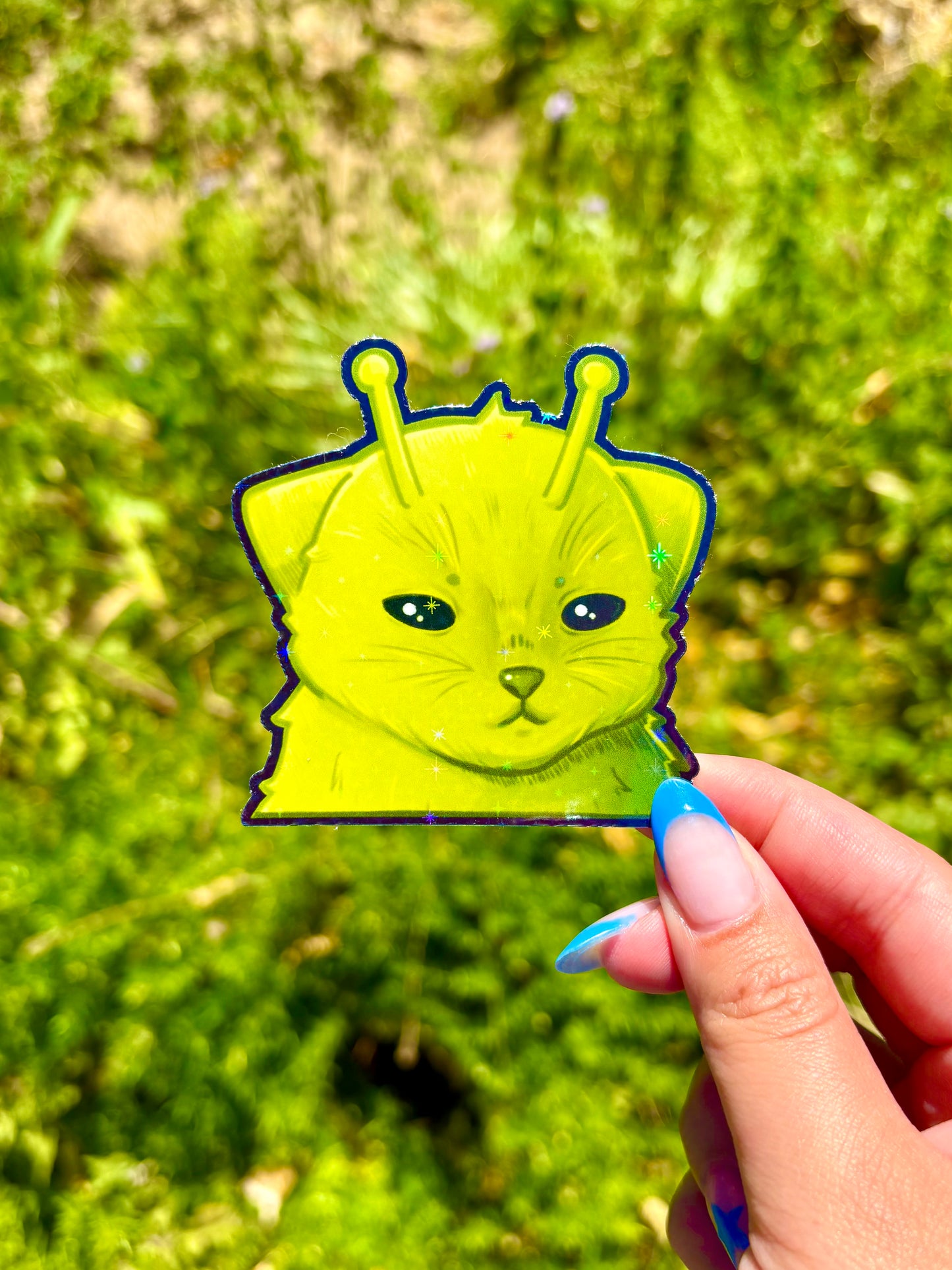 Gleep Glorp Alien Cat Sticker