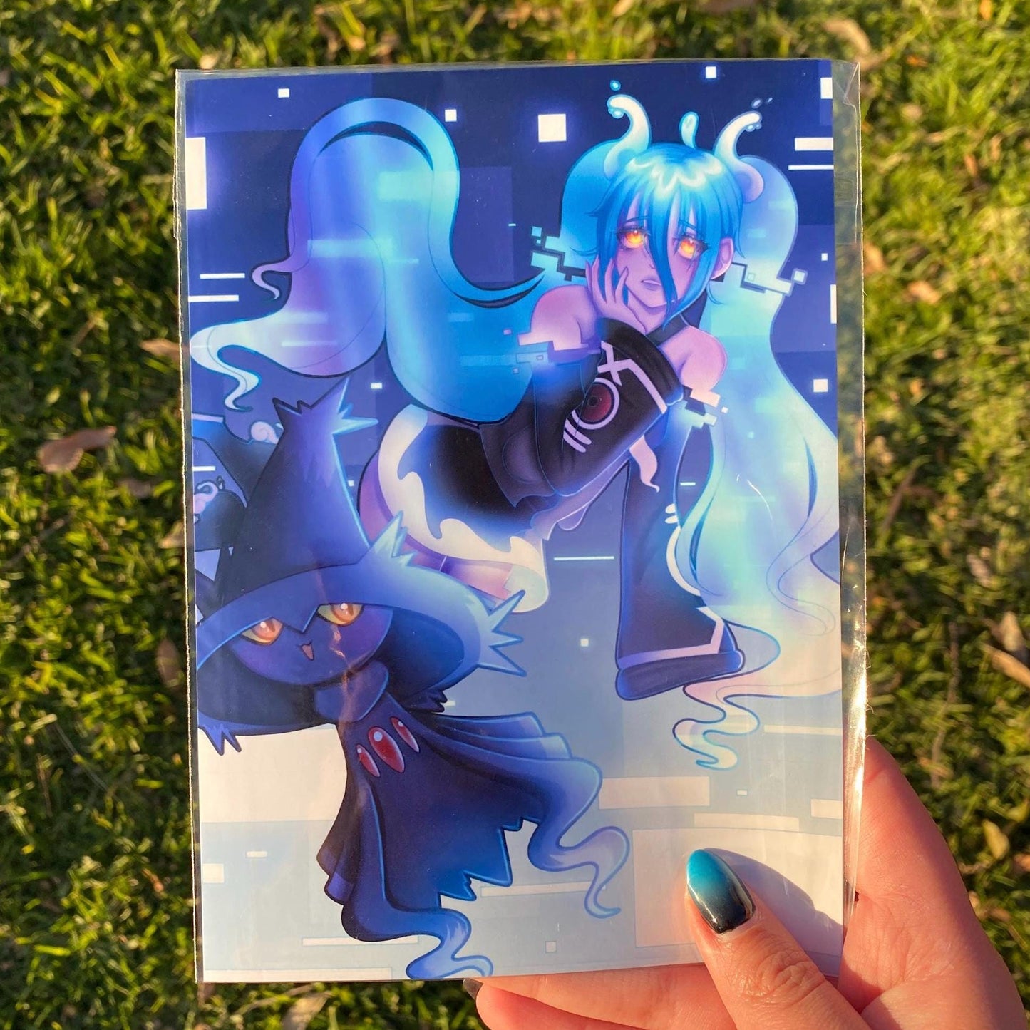 Hatsune Miku Project Voltage Print | 5x 7 in | Holographic Ghost Trainer Miku Print