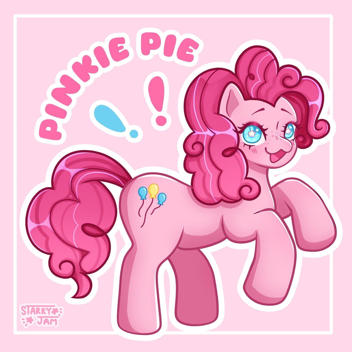 Pinkie Pie Cheer Sticker | My Little Pony Fanart Sticker