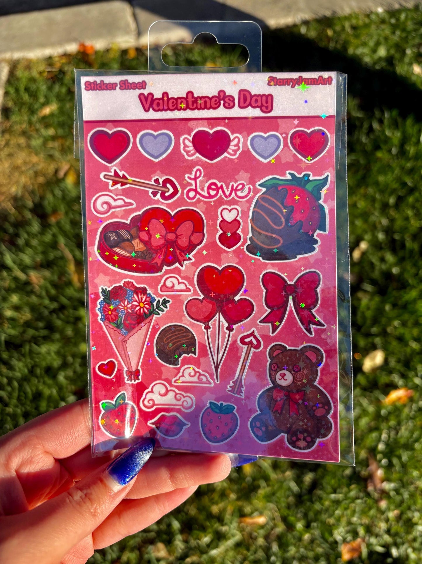 Valentine’s day Treats Sticker Sheet | Holographic + Matte Options!