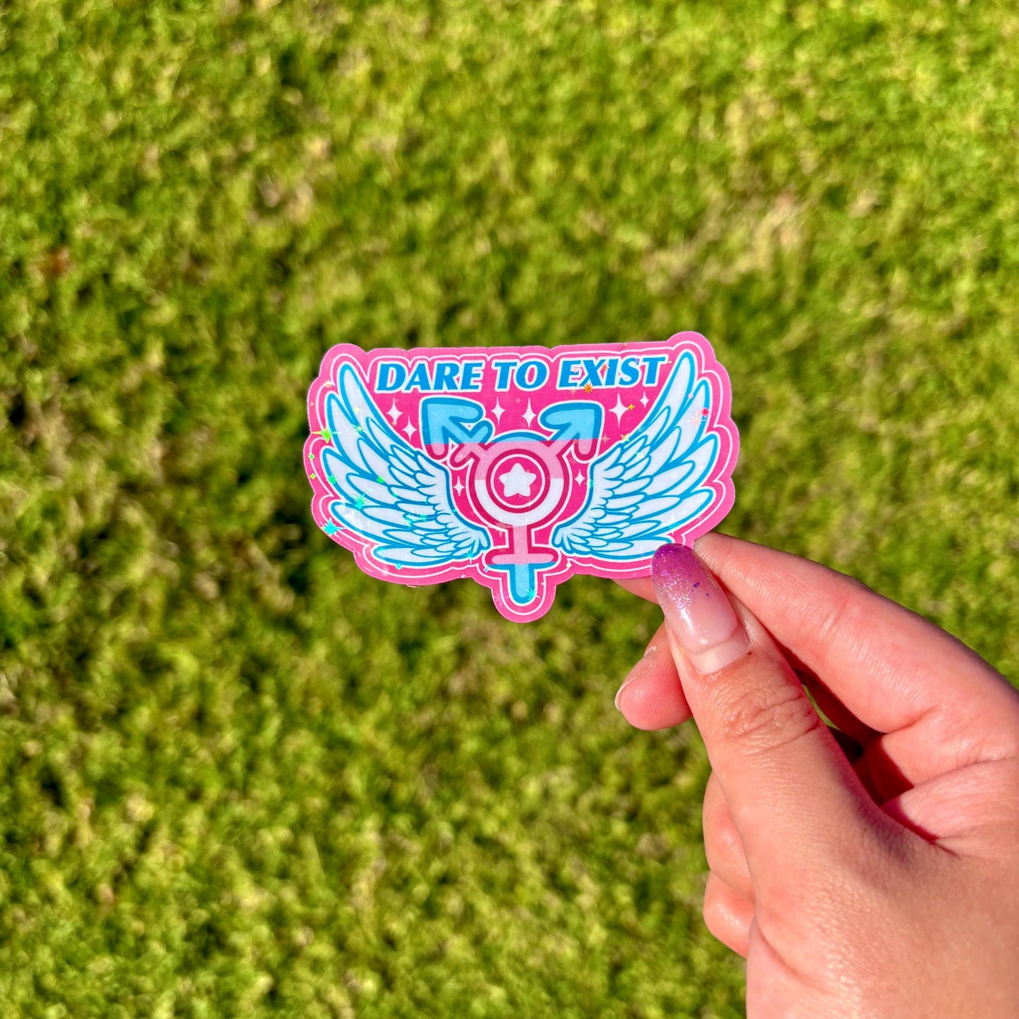 Trans Pride Sticker | Dare to Exist LGBTQ Stickers