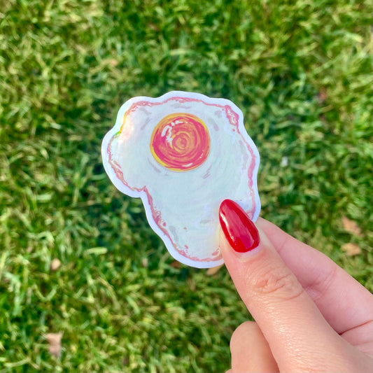 Holographic Egg Yolk Sticker