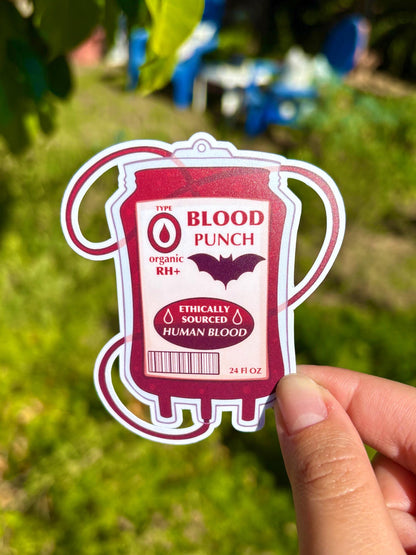 Vampire Blood Bag Halloween Sticker