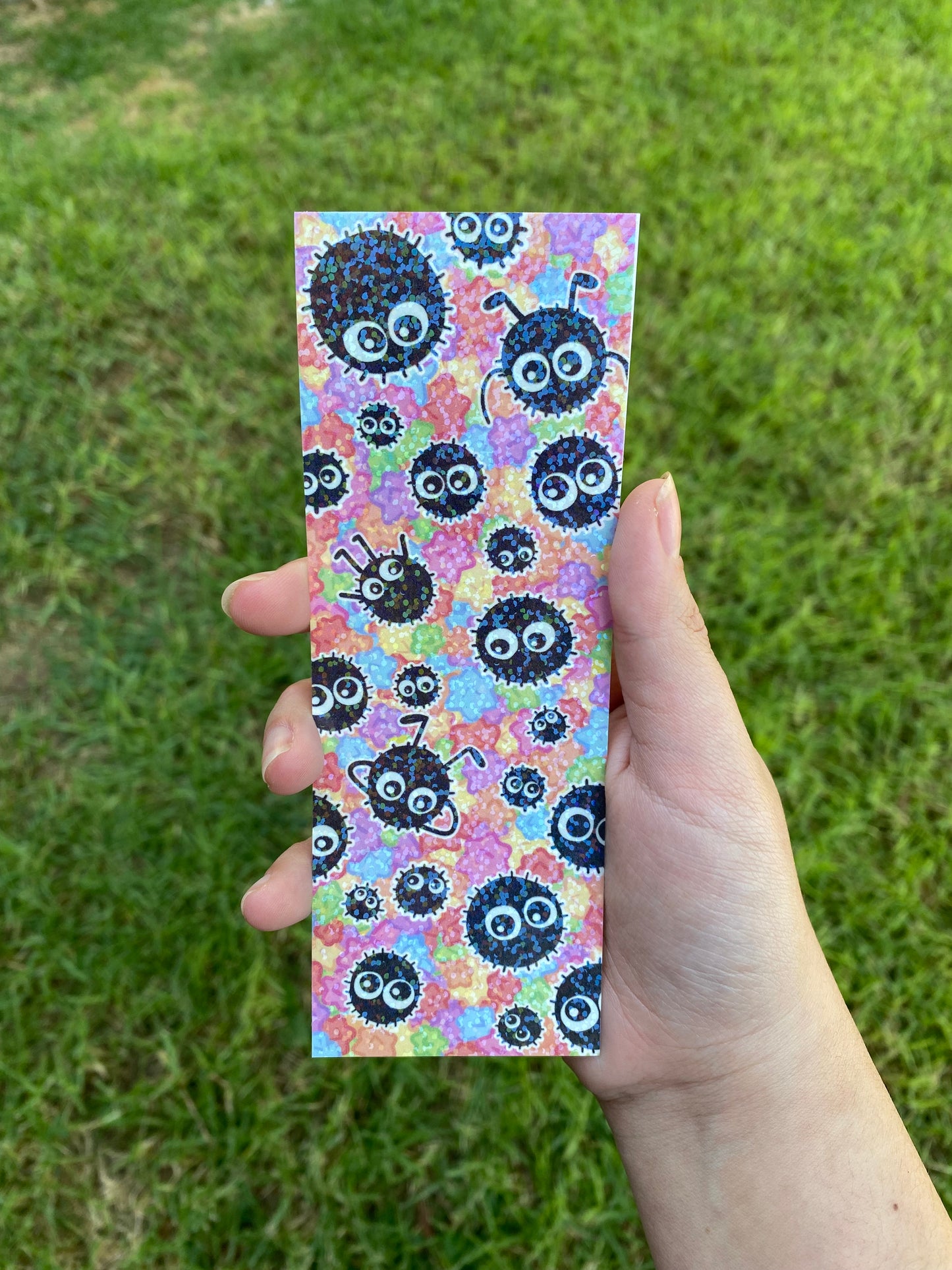 Studio Ghibli Soot Sprite Rainbow Candy Holographic Bookmark