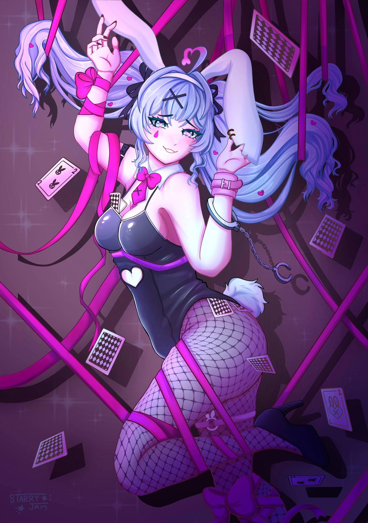 Rabbit Hole Hatsune Miku Vocaloid Art Print | 5x7 in | Holographic Anime Print