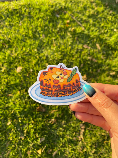 Garfield Lasagna Sticker | Holographic + Waterproof