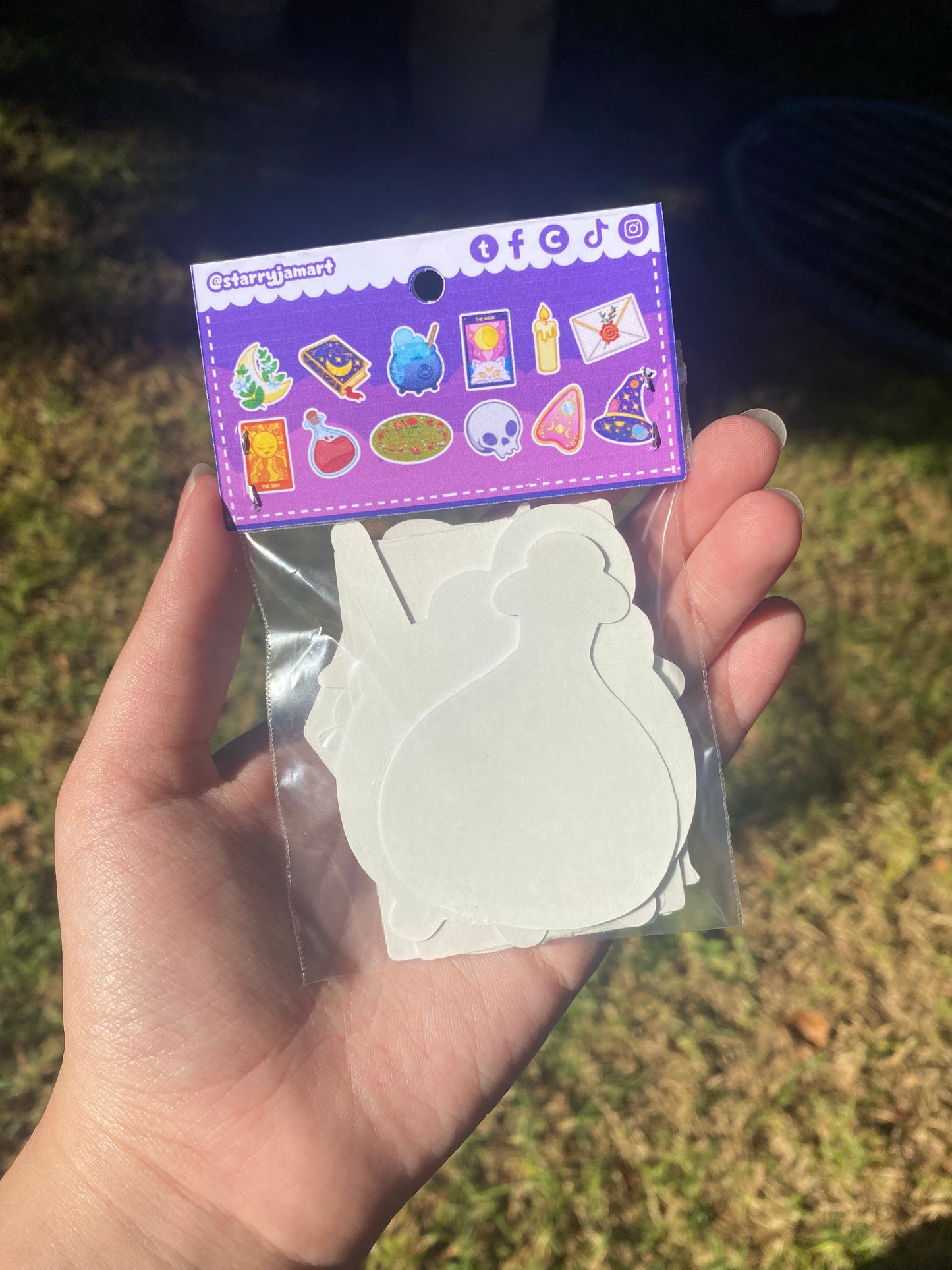 Witch Themed Sticker Pack | Waterproof and Holographic 12 pack of Stickers