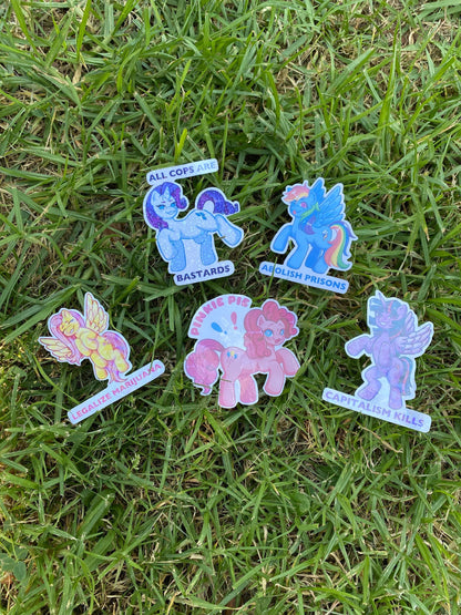 Twilight Sparkle “Capitalism Kills” Sticker | Holographic My Little Pony Sticker