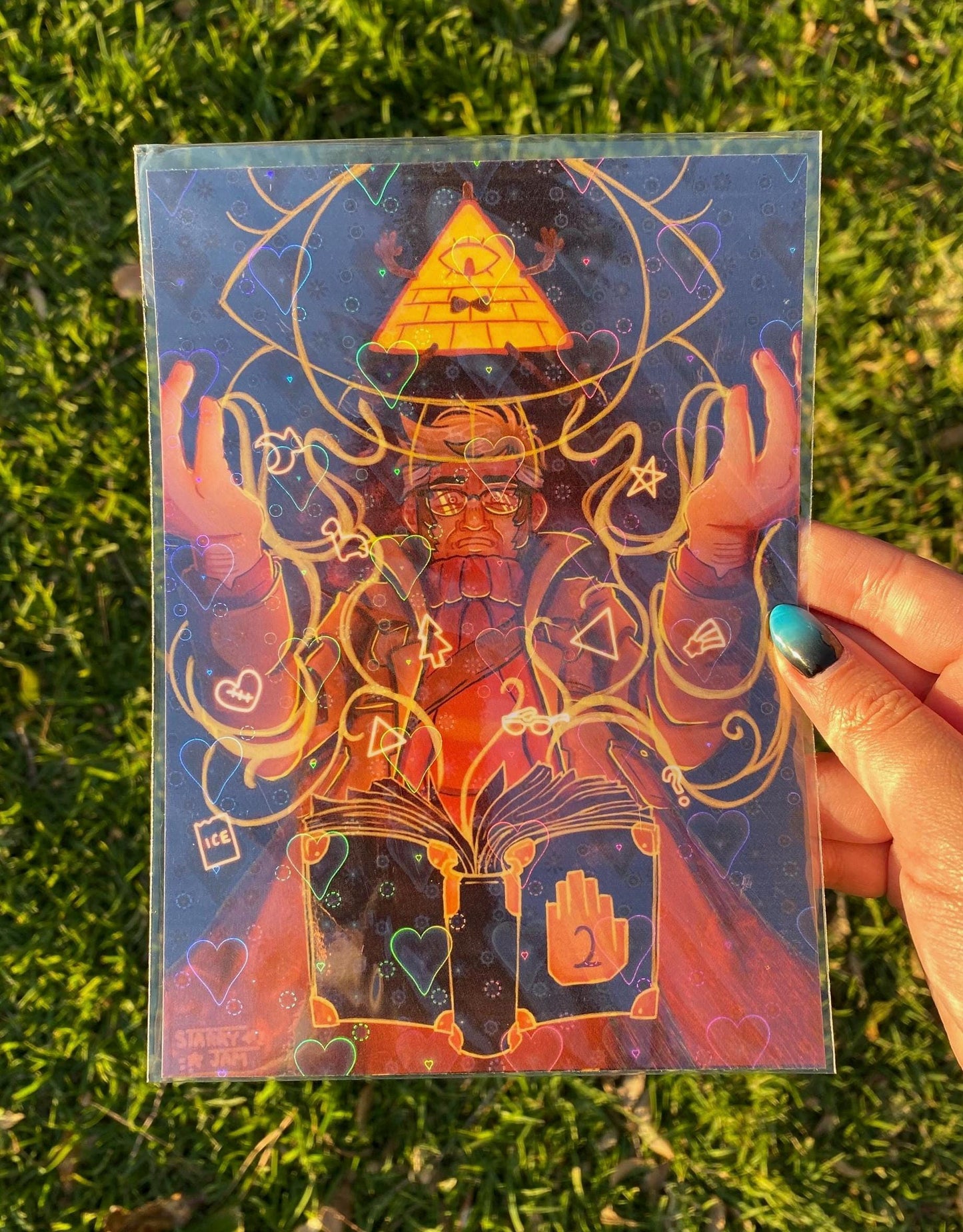 Gravity Falls Stanford and Bill Cipher Art Print | 5x7 in