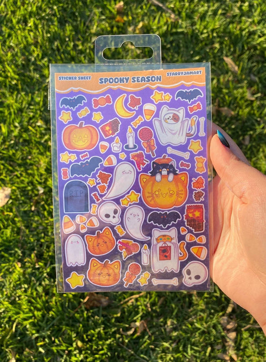 Halloween Spooky Themed Sticker Sheet