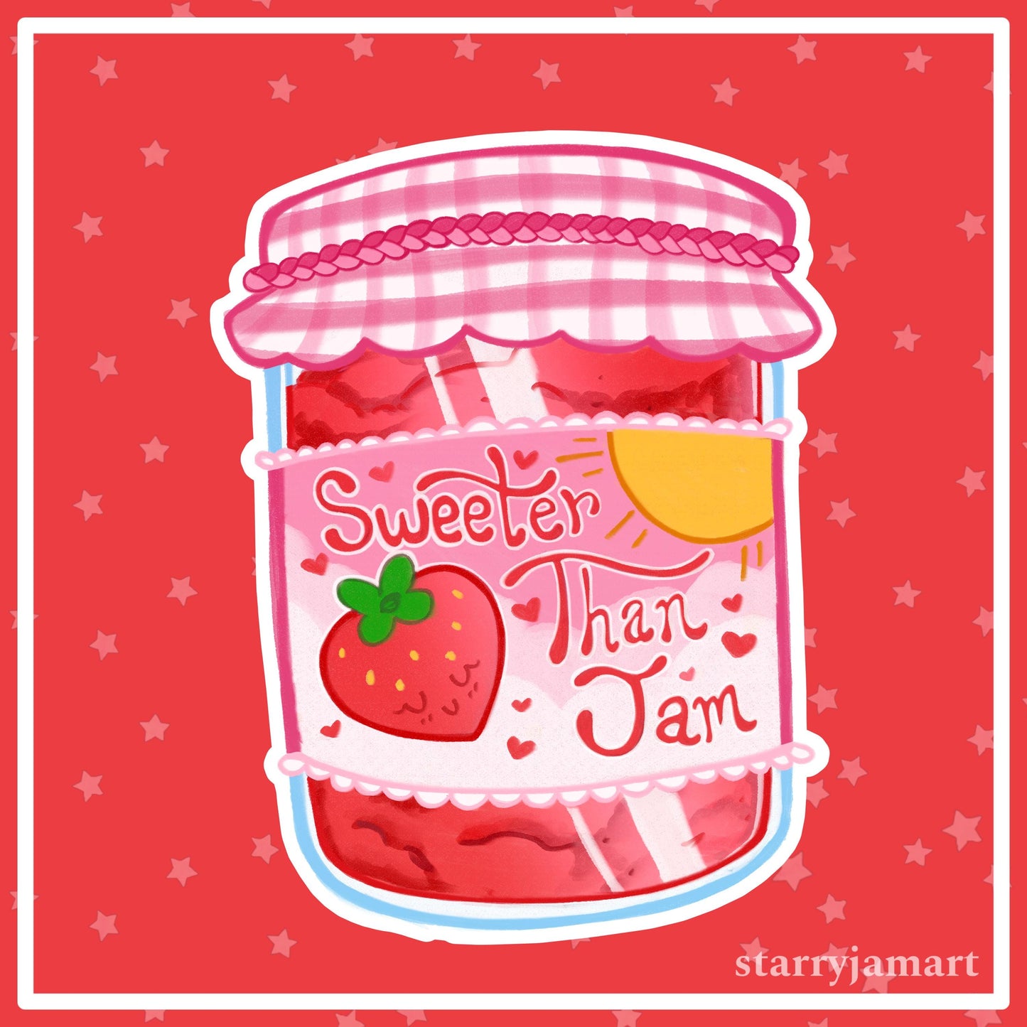 Jam Jar Sticker | “Sweeter Than Jam” | Holographic + Matte Options!