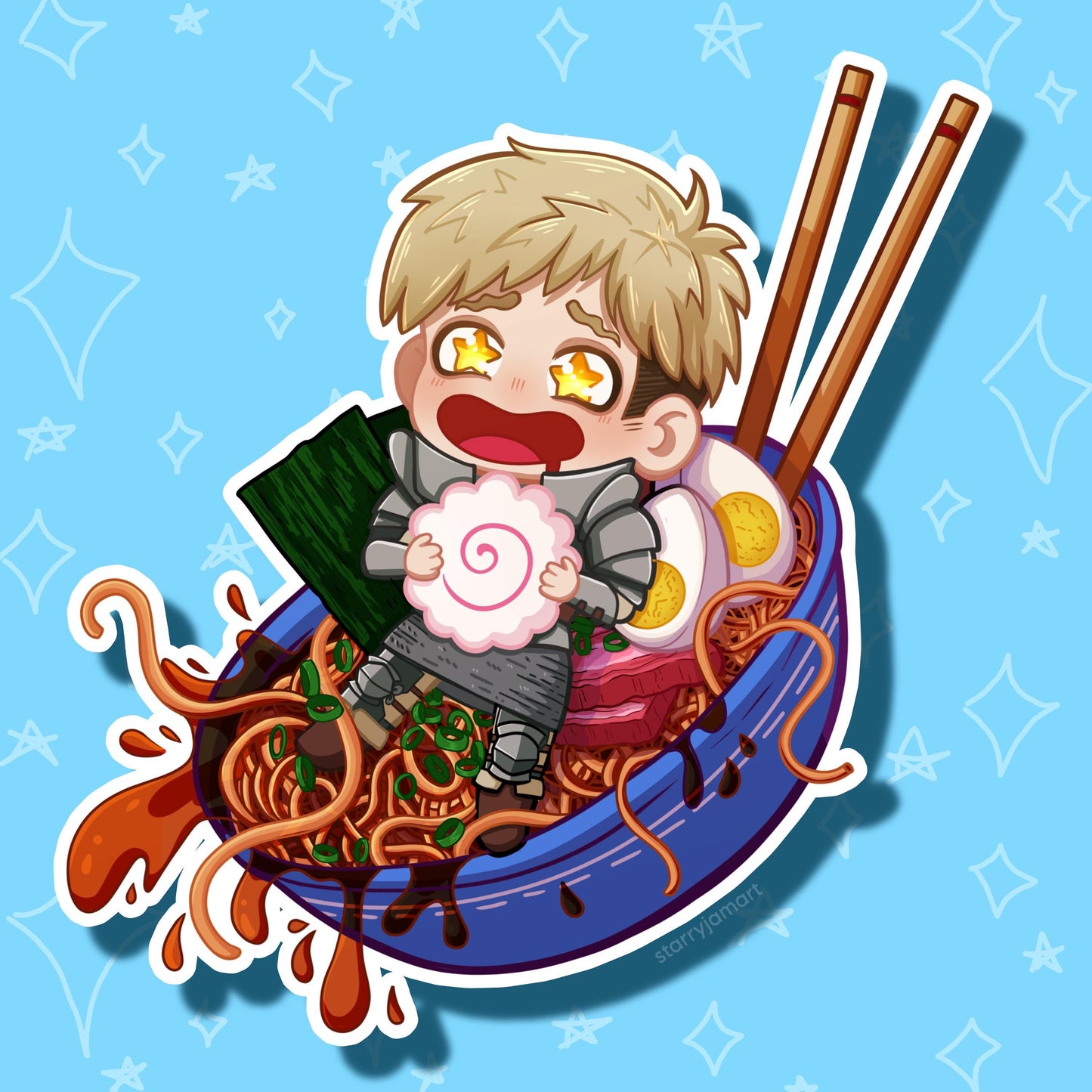 Dungeon Meshi Laios Keychain | Ramen Acrylic Charm