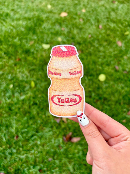 Yakult YaGay Holographic Sticker | LGBTQ Pride Meme Sticker