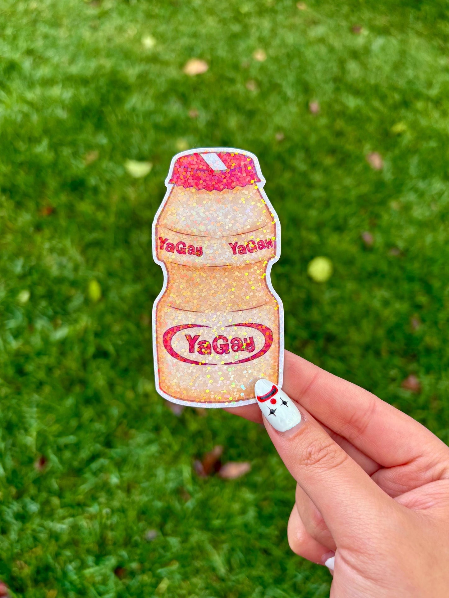 Yakult YaGay Holographic Sticker | LGBTQ Pride Meme Sticker