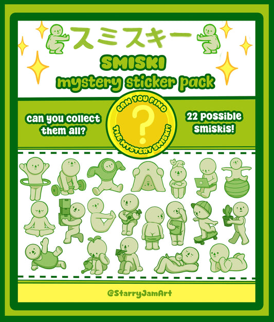 Smiski Mystery Sticker Bag | 3 Stickers Inside!