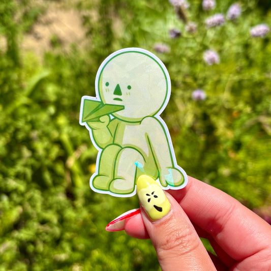 Smiski Airplane Sticker