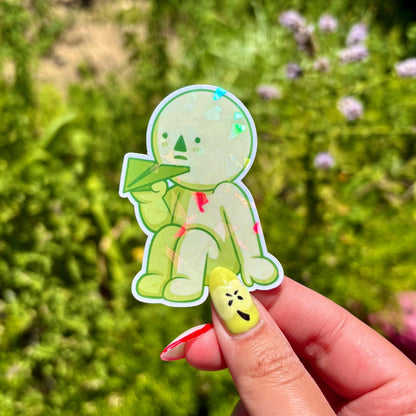 Smiski Airplane Sticker