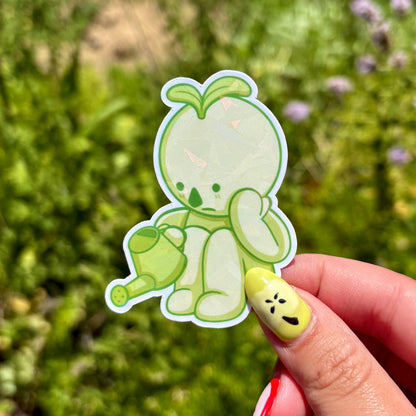 Smiski Watering Plant Sticker