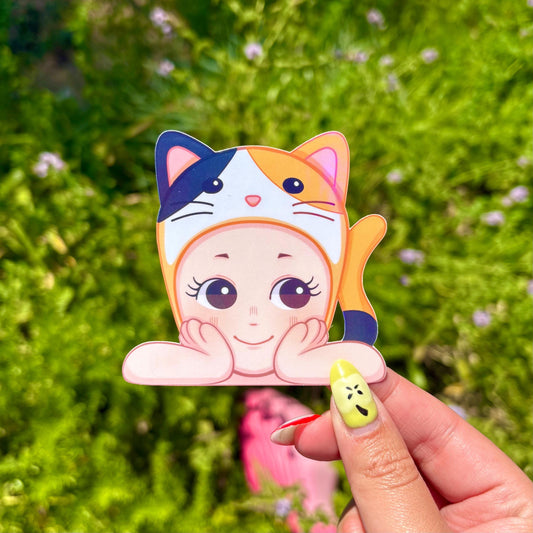 Sonny Angel Calico Peeker Sticker