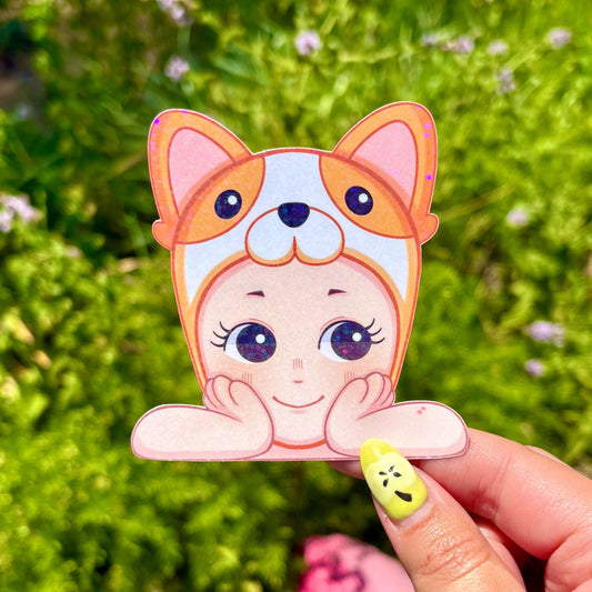 Sonny Angel Corgi Peeker Sticker