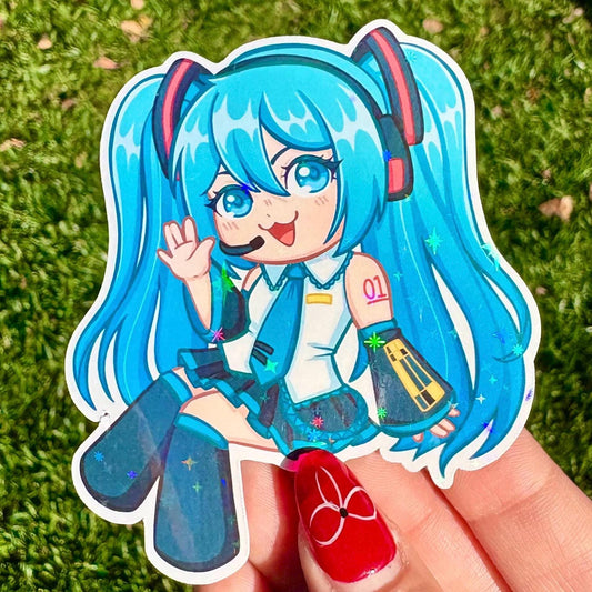 Chibi Hatsune Miku Sticker | Vocaloid Fanart