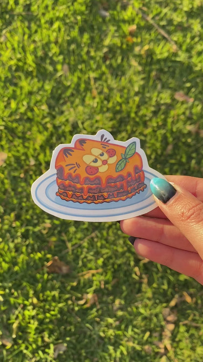 Garfield Lasagna Sticker | Holographic + Waterproof