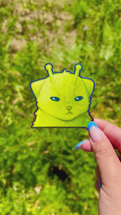Gleep Glorp Alien Cat Sticker